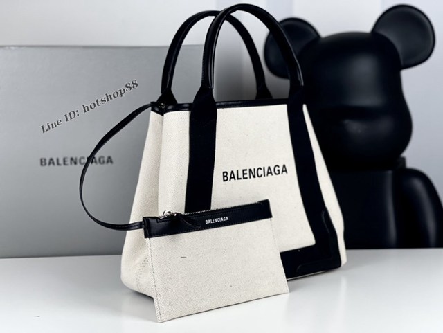 Balenciaga專櫃爆款小號手提購物袋 巴黎世家經典款棉質帆布包 fyj1542